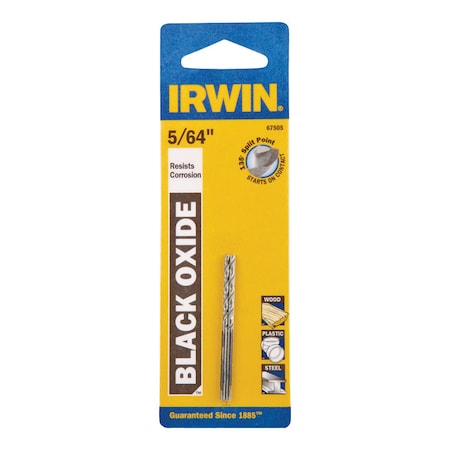 Irwin DRILL BIT 5/64"STRGHT2PK 67505